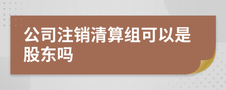 公司注銷清算組可以是股東嗎