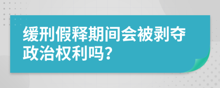 緩刑假釋期間會被剝奪政治權(quán)利嗎？