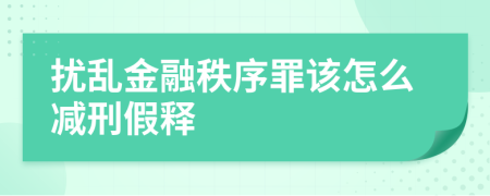 擾亂金融秩序罪該怎么減刑假釋