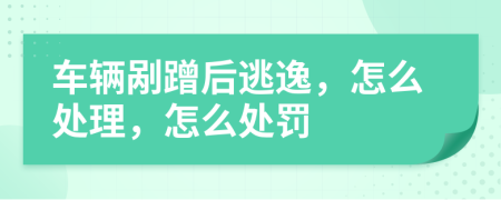 車(chē)輛剮蹭后逃逸，怎么處理，怎么處罰