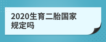2020生育二胎國(guó)家規(guī)定嗎
