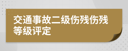 交通事故二級傷殘傷殘等級評定