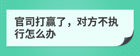 官司打贏了，對方不執(zhí)行怎么辦