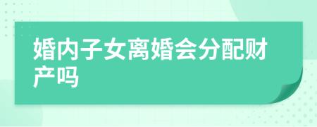 婚內子女離婚會分配財產嗎