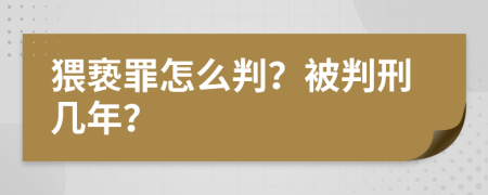 猥褻罪怎么判？被判刑幾年？