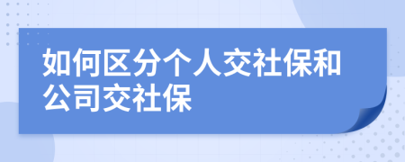 如何區(qū)分個(gè)人交社保和公司交社保