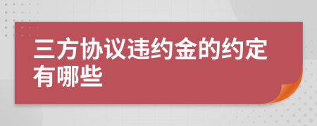 三方協(xié)議違約金的約定有哪些
