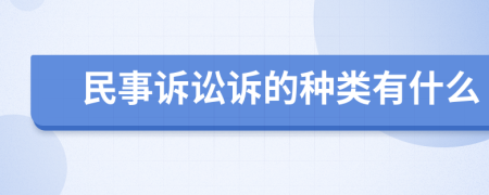 民事訴訟訴的種類有什么