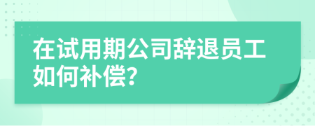 在試用期公司辭退員工如何補(bǔ)償？