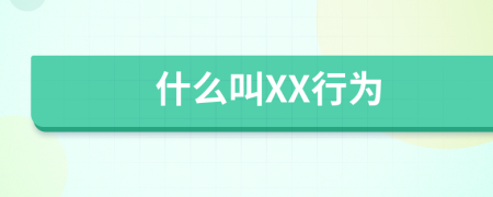 什么叫XX行為