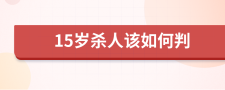 15歲殺人該如何判