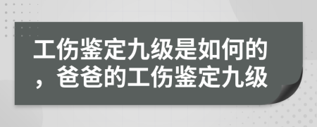 工傷鑒定九級是如何的，爸爸的工傷鑒定九級
