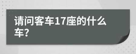 請問客車17座的什么車？