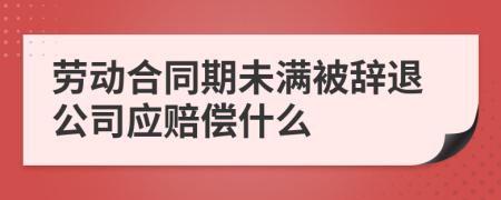 勞動合同期未滿被辭退公司應(yīng)賠償什么