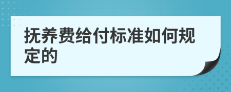 撫養(yǎng)費(fèi)給付標(biāo)準(zhǔn)如何規(guī)定的