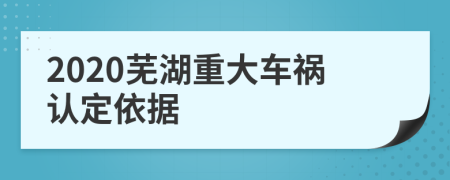 2020蕪湖重大車禍認(rèn)定依據(jù)