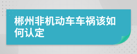 郴州非機動車車禍該如何認定