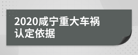 2020咸寧重大車禍認定依據(jù)
