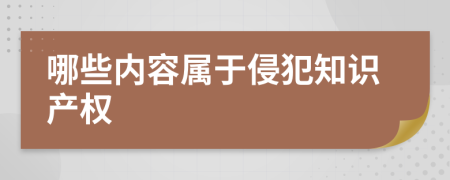哪些內(nèi)容屬于侵犯知識產(chǎn)權(quán)
