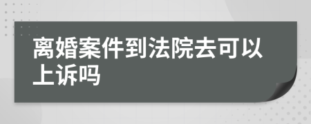 離婚案件到法院去可以上訴嗎