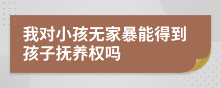 我對(duì)小孩無(wú)家暴能得到孩子撫養(yǎng)權(quán)嗎
