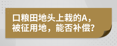 口糧田地頭上栽的A，被征用地，能否補(bǔ)償？