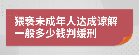 猥褻未成年人達(dá)成諒解一般多少錢判緩刑