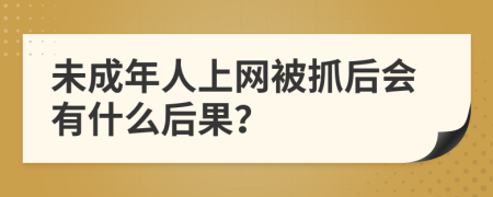未成年人上網(wǎng)被抓后會有什么后果？