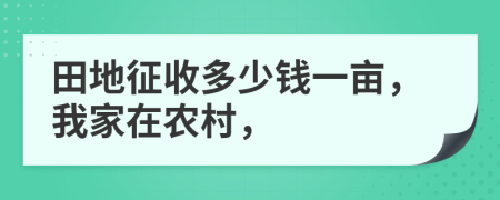 田地征收多少錢一畝，我家在農(nóng)村，
