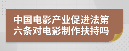 中國電影產(chǎn)業(yè)促進法第六條對電影制作扶持嗎
