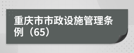 重慶市市政設(shè)施管理條例（65）