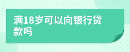 滿18歲可以向銀行貸款嗎