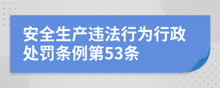 安全生產(chǎn)違法行為行政處罰條例第53條