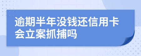 逾期半年沒錢還信用卡會立案抓捕嗎