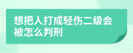 想把人打成輕傷二級(jí)會(huì)被怎么判刑