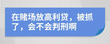 在賭場放高利貸，被抓了，會不會判刑啊