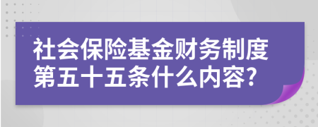 社會保險基金財務(wù)制度第五十五條什么內(nèi)容?