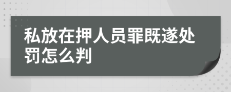 私放在押人員罪既遂處罰怎么判
