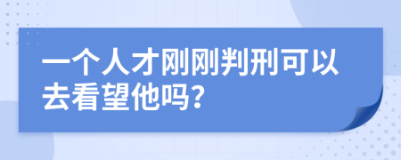 一個人才剛剛判刑可以去看望他嗎？