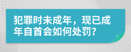 犯罪時(shí)未成年，現(xiàn)已成年自首會(huì)如何處罰？
