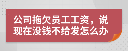 公司拖欠員工工資，說(shuō)現(xiàn)在沒(méi)錢(qián)不給發(fā)怎么辦