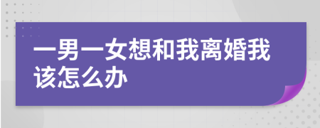 一男一女想和我離婚我該怎么辦