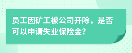 員工因礦工被公司開除，是否可以申請(qǐng)失業(yè)保險(xiǎn)金？