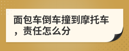 面包車倒車撞到摩托車，責(zé)任怎么分