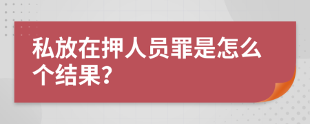 私放在押人員罪是怎么個結(jié)果？