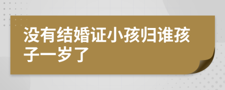 沒有結(jié)婚證小孩歸誰孩子一歲了