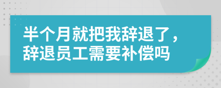 半個(gè)月就把我辭退了，辭退員工需要補(bǔ)償嗎