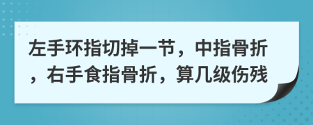 左手環(huán)指切掉一節(jié)，中指骨折，右手食指骨折，算幾級(jí)傷殘