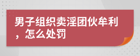 男子組織賣淫團(tuán)伙牟利，怎么處罰
