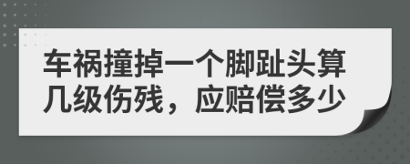 車禍撞掉一個(gè)腳趾頭算幾級(jí)傷殘，應(yīng)賠償多少